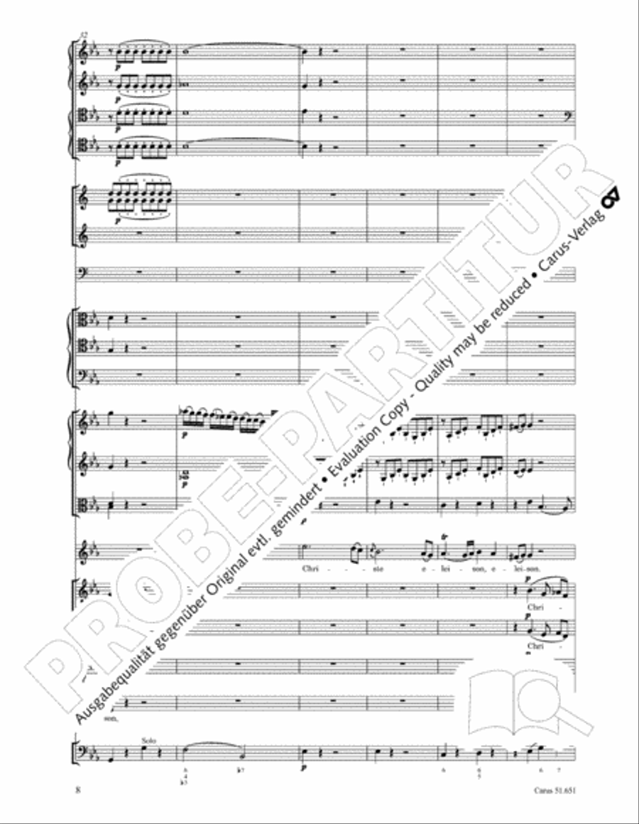 C Minor Mass, K. 427 (Missa in c KV 427) 4-Part scores gallery preview page 24