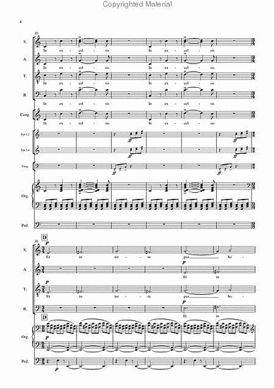 Gloria 4-Part scores gallery preview page 5
