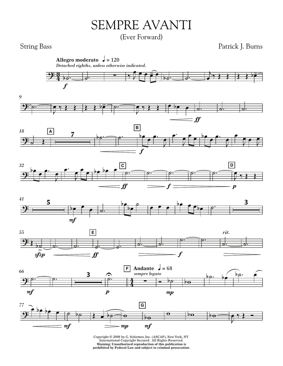 Sempre Avanti - String Bass