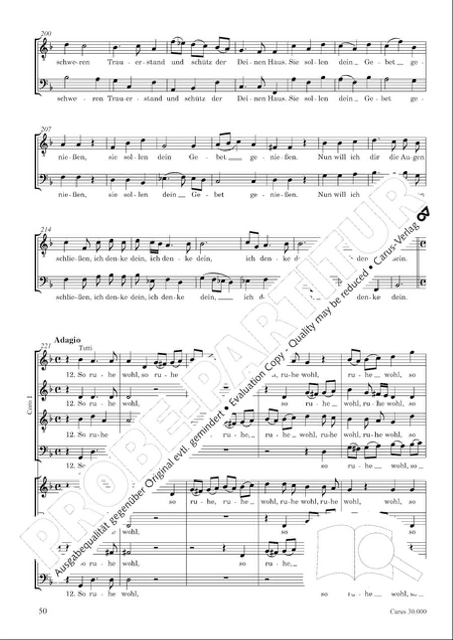 J.L. Bach: The complete motets Choir scores gallery preview page 57