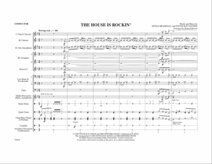The House Is Rockin' Marching Band scores gallery preview page 2