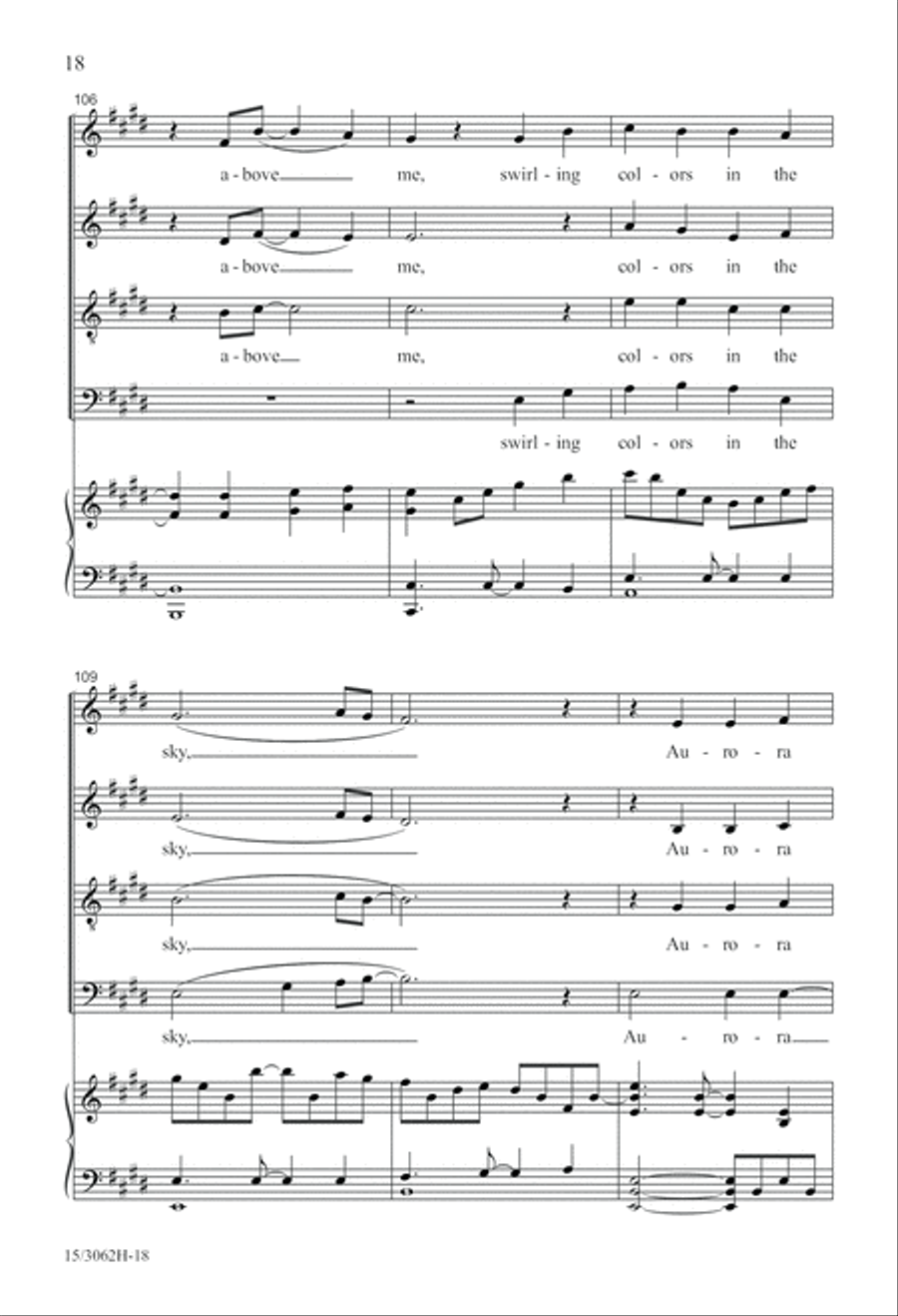 Aurora Borealis 4-Part scores gallery preview page 19