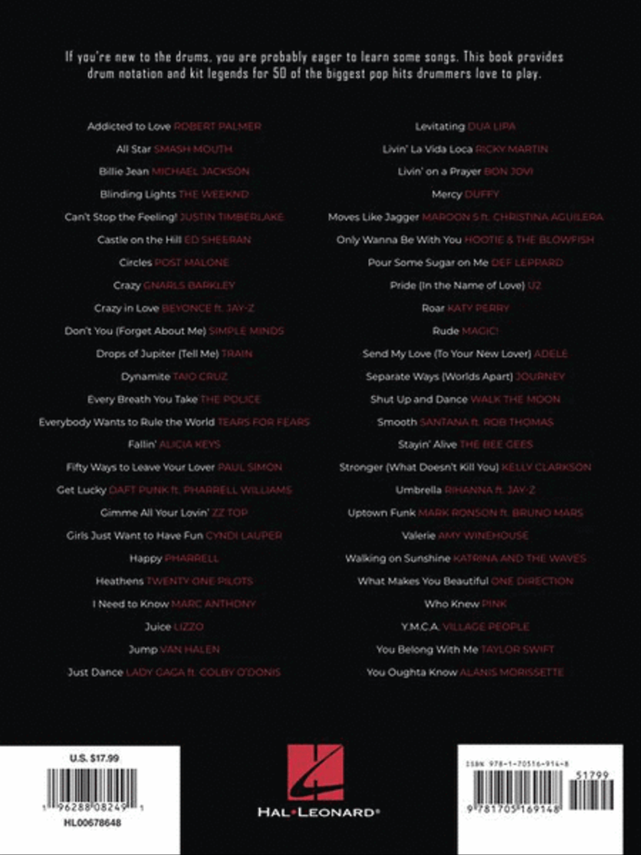 First 50 Pop Songs You Should Play on Drums Drum Set scores gallery preview page 8