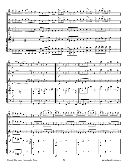 Eine Kleine Nachtmusik, first movement - for three flutes & piano image number null
