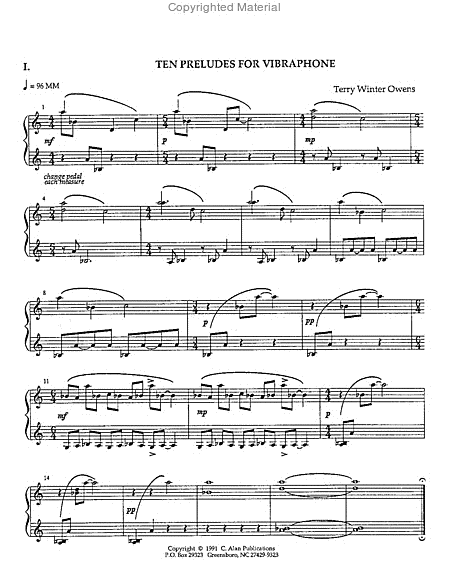 Ten Preludes for Vibraphone