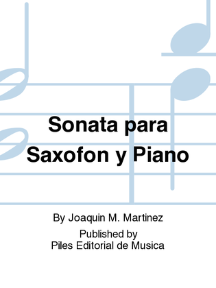Book cover for Sonata para Saxofon y Piano