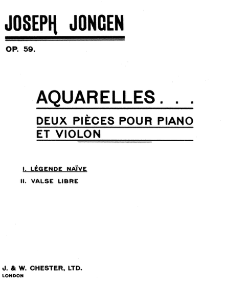 Aquarelles Op. 59 No 1 Legende Naive