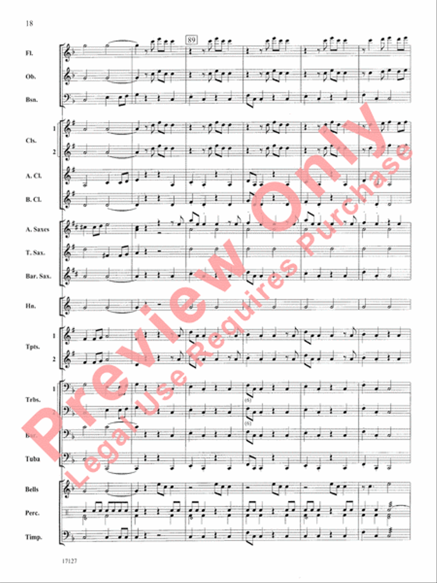 The Earl of Oxford's March Concert Band scores gallery preview page 19
