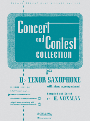 Book cover for Concert and Contest Collections (Piano Accompaniment Part)