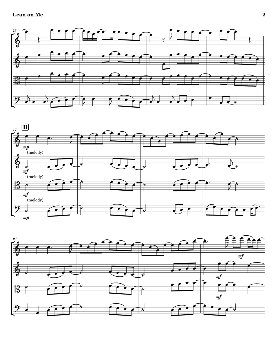 Lean On Me String Trio scores gallery preview page 2