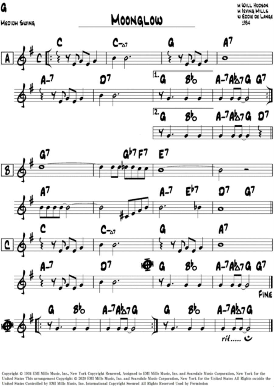 Moonglow Piano scores gallery preview page 6