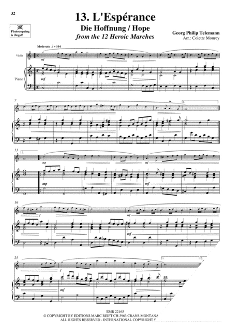20 Greatest Slow Melodies Violin Solo scores gallery preview page 15