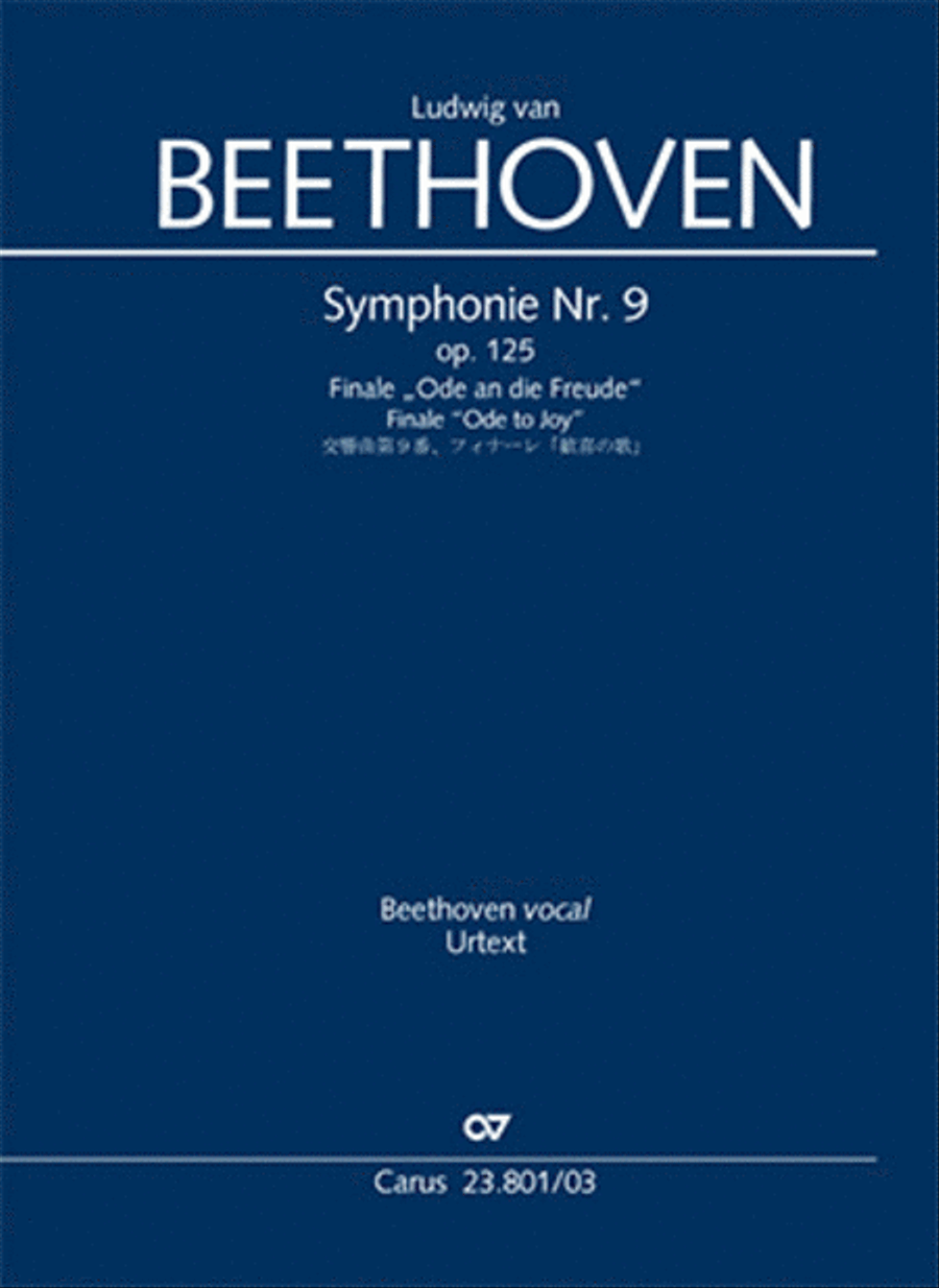 Symphony No. 9, Op. 125 - Finale (Choral Symphony) 4-Part scores gallery preview page 1