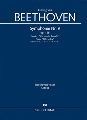 Book cover for Symphony No. 9, Op. 125 - Finale (Choral Symphony)