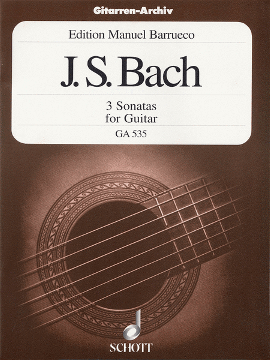 3 Sonatas for Guitar Solo Violin scores gallery preview page 1