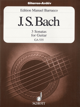 Book cover for 3 Sonatas for Guitar Solo