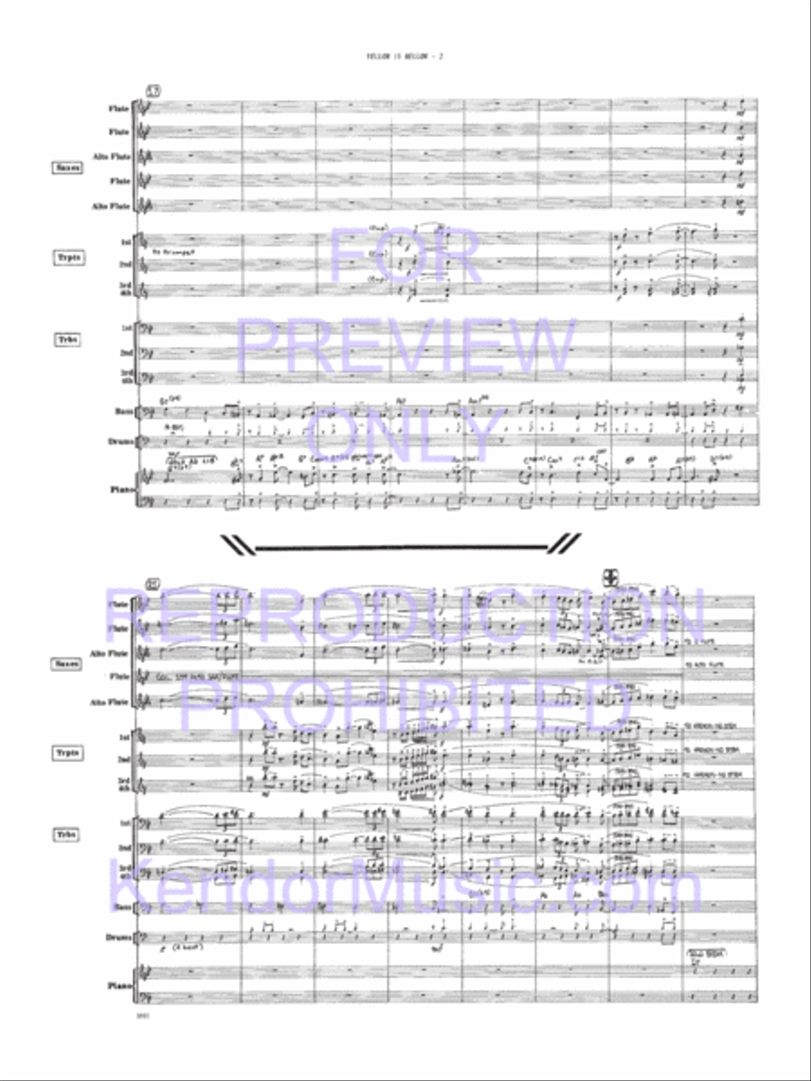 Yellow Is Mellow Yellow Is Mellow Jazz Ensemble scores gallery preview page 3