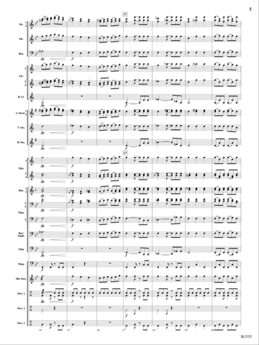 Jubilant Flourishes: Score Concert Band scores gallery preview page 5