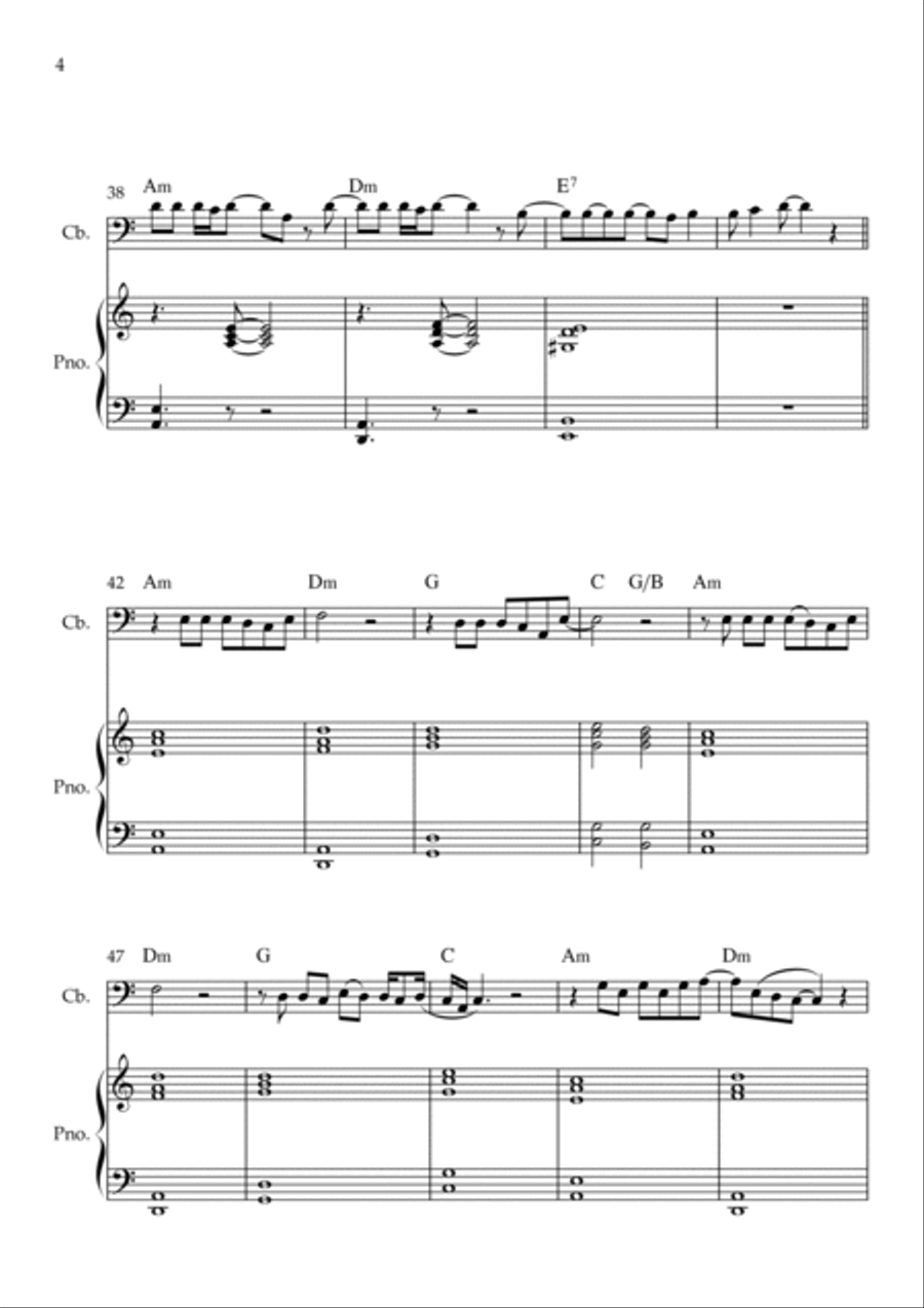 Flowers Double Bass scores gallery preview page 4