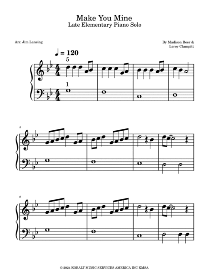 Make You Mine Piano Method scores gallery preview page 2
