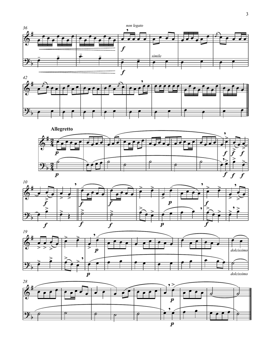 Les cinq doigts (The Five Fingers) Brass Duet scores gallery preview page 3