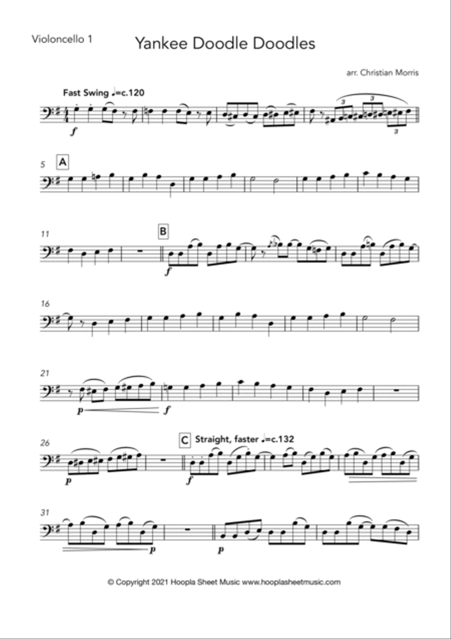 Yankee Doodle Doodles String Duet scores gallery preview page 4