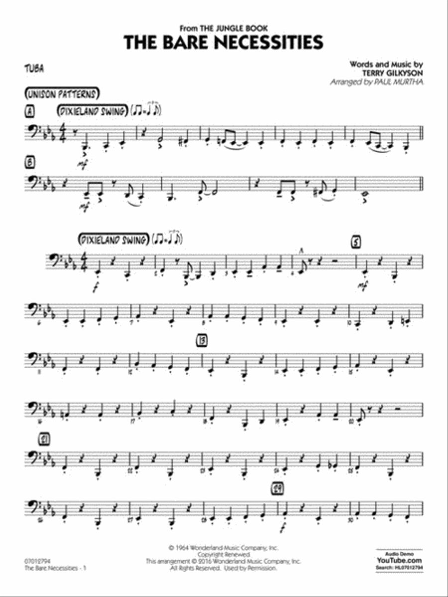 The Bare Necessities (from The Jungle Book) Jazz Ensemble scores gallery preview page 7