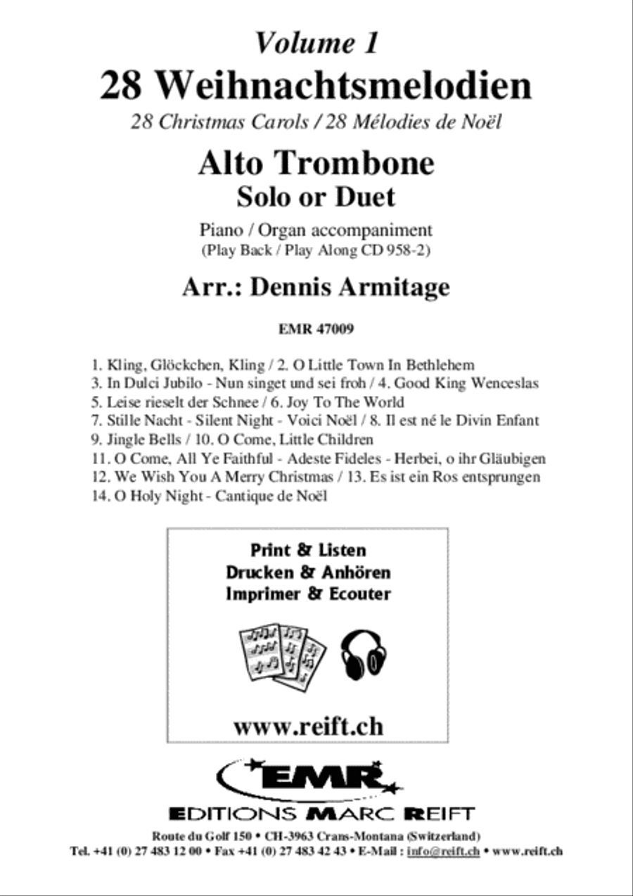 28 Weihnachtsmelodien Vol. 1 Trombone Duet scores gallery preview page 2