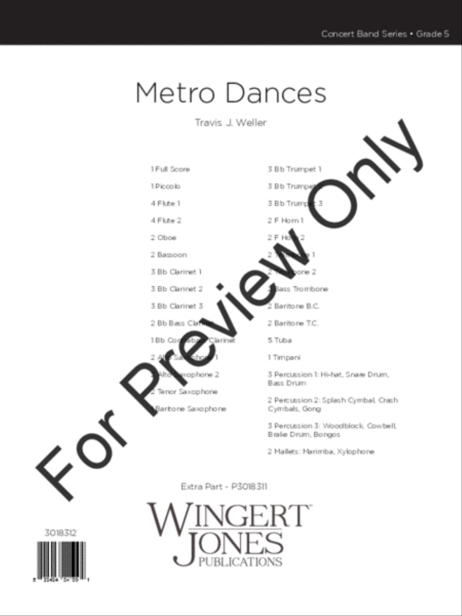 Metro Dances (Score) Concert Band scores gallery preview page 2