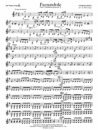 Farandole: 3rd Violin (Viola [TC])