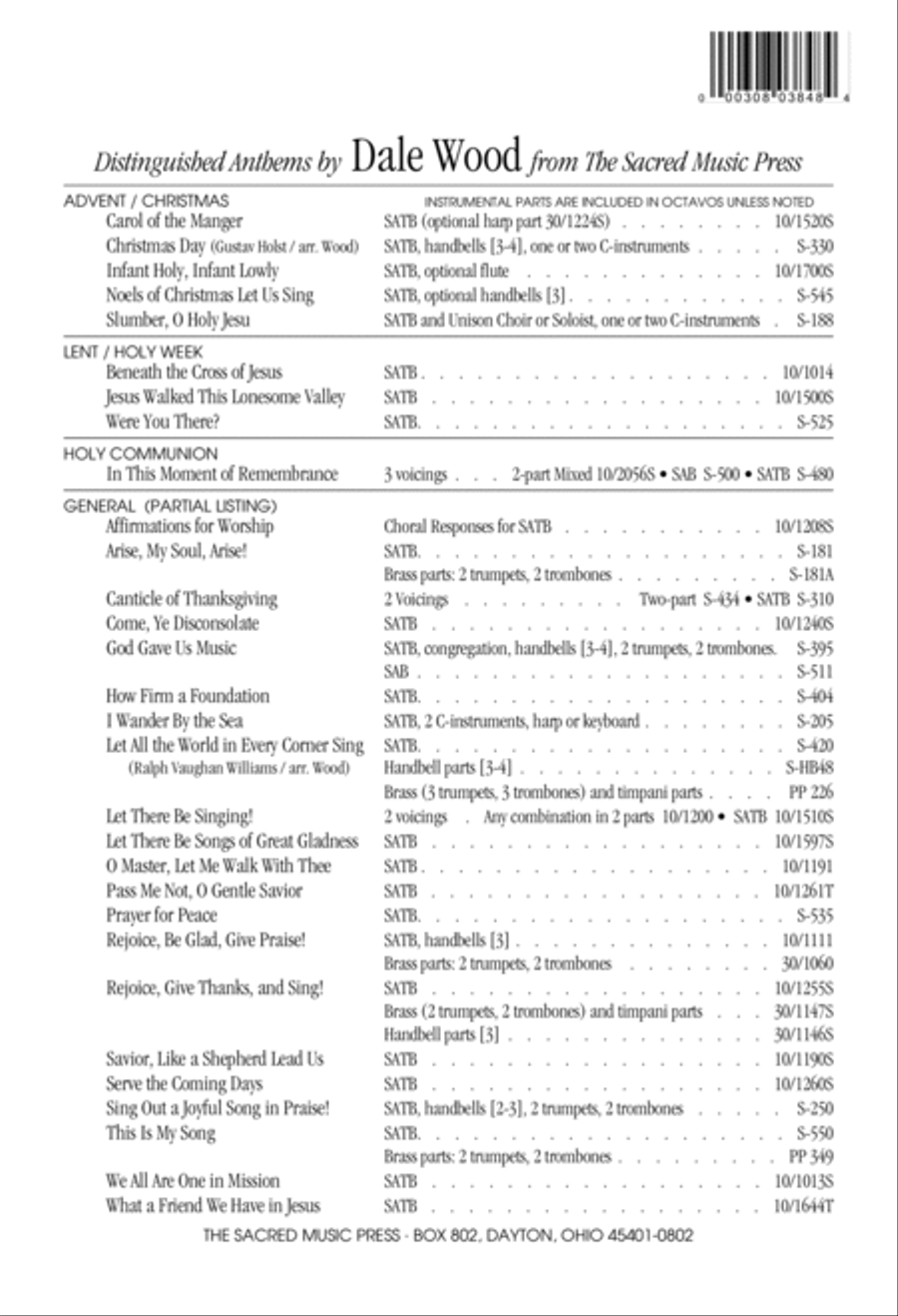 Infant Holy, Infant Lowly 4-Part scores gallery preview page 8