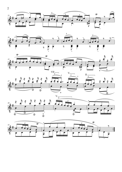 Sonata Hob.XVI:8 for Guitar