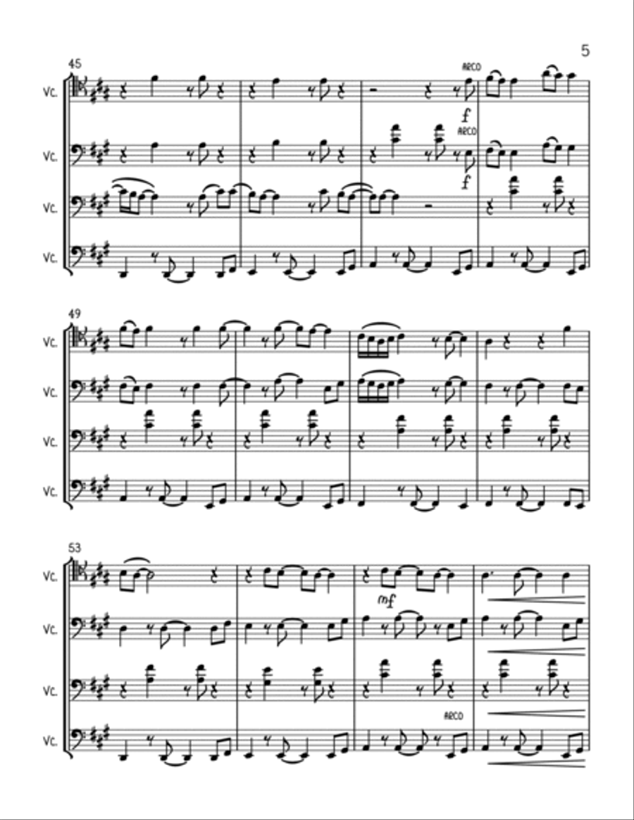 Stand By Me String Quartet scores gallery preview page 5