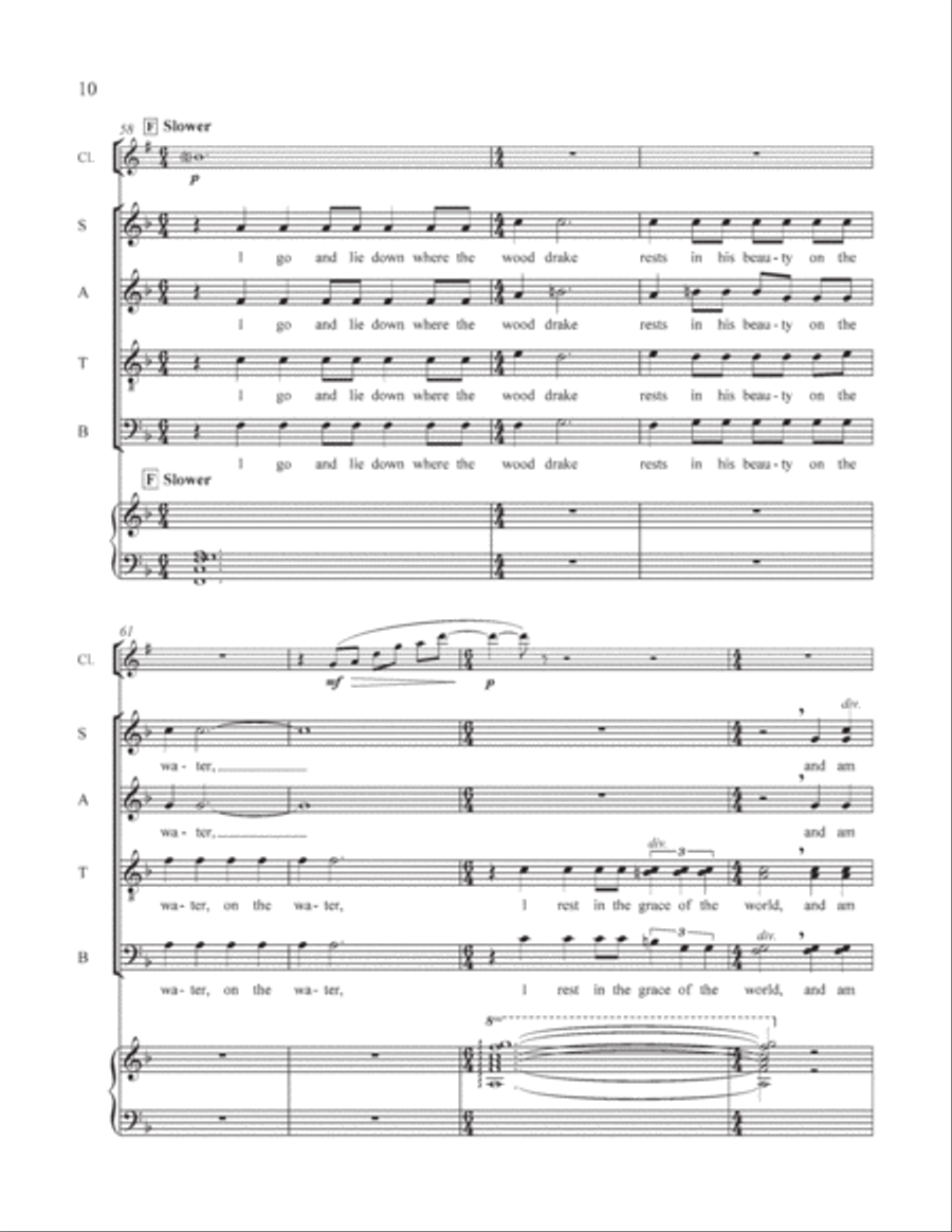 The Great Trees: 1. Peace of Wild Things 4-Part scores gallery preview page 20