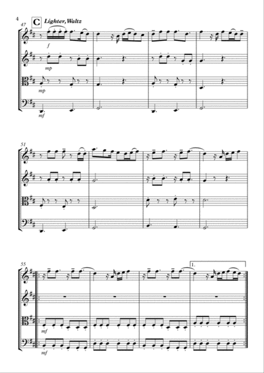 Give Me Love String Quartet scores gallery preview page 4