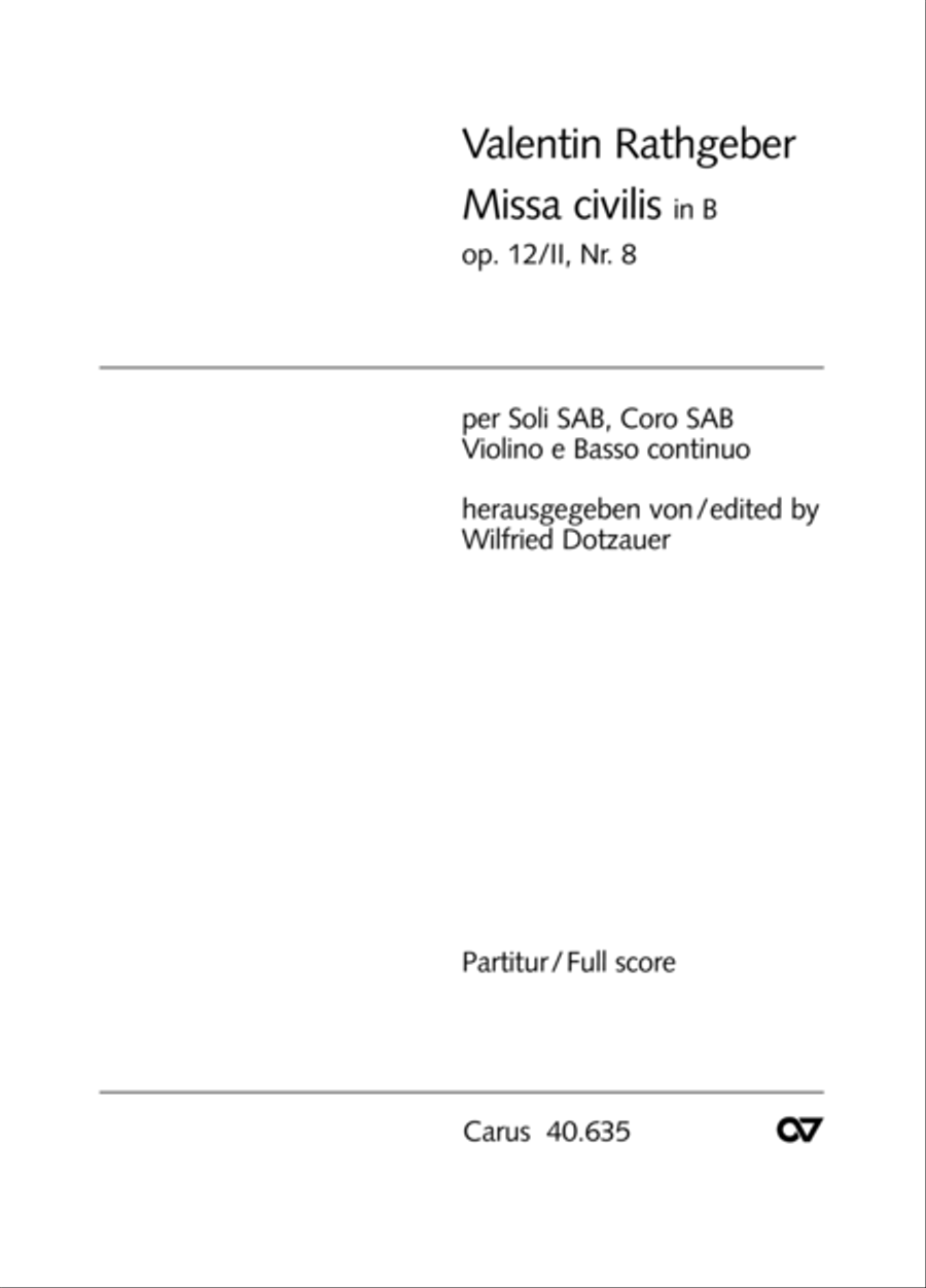 Missa civilis in B Missa civilis in B 3-Part scores gallery preview page 2