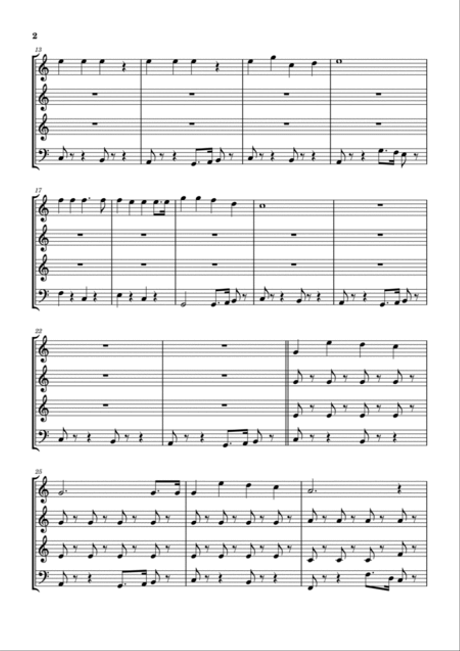 Jingle Bells Woodwind Quartet scores gallery preview page 3
