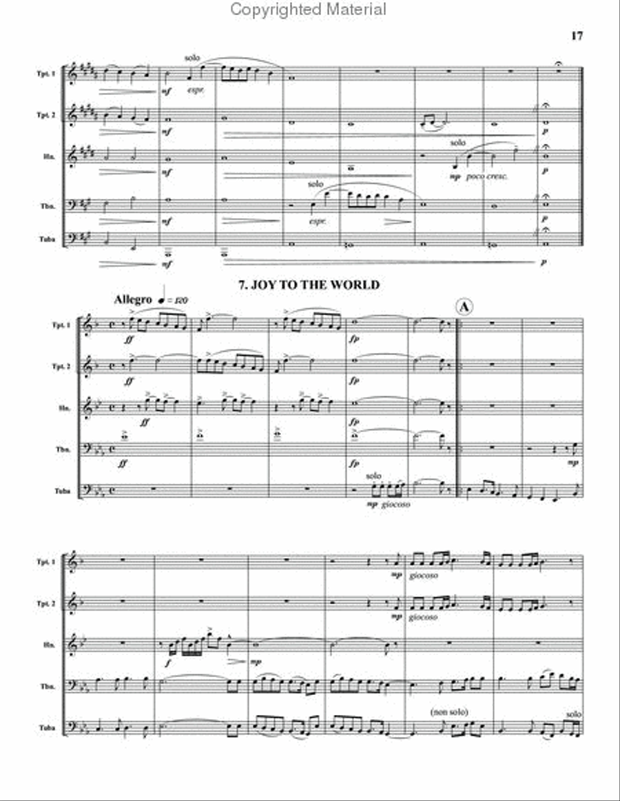 Carols for Brass, Set 1 Brass Quintet scores gallery preview page 8