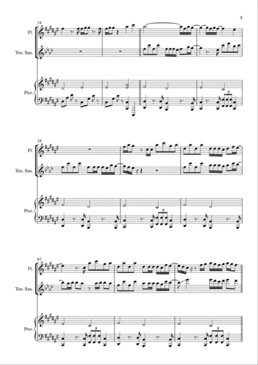 I Knew You Were Trouble Woodwind Duet scores gallery preview page 5