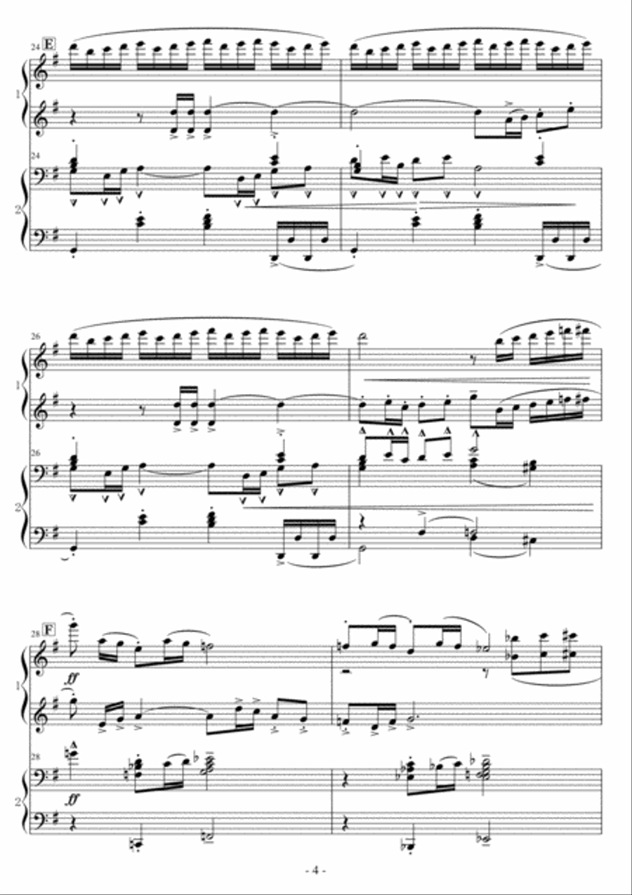 Thunderbirds Are Go Thunderbirds Are Go 1 Piano, 4-Hands scores gallery preview page 4