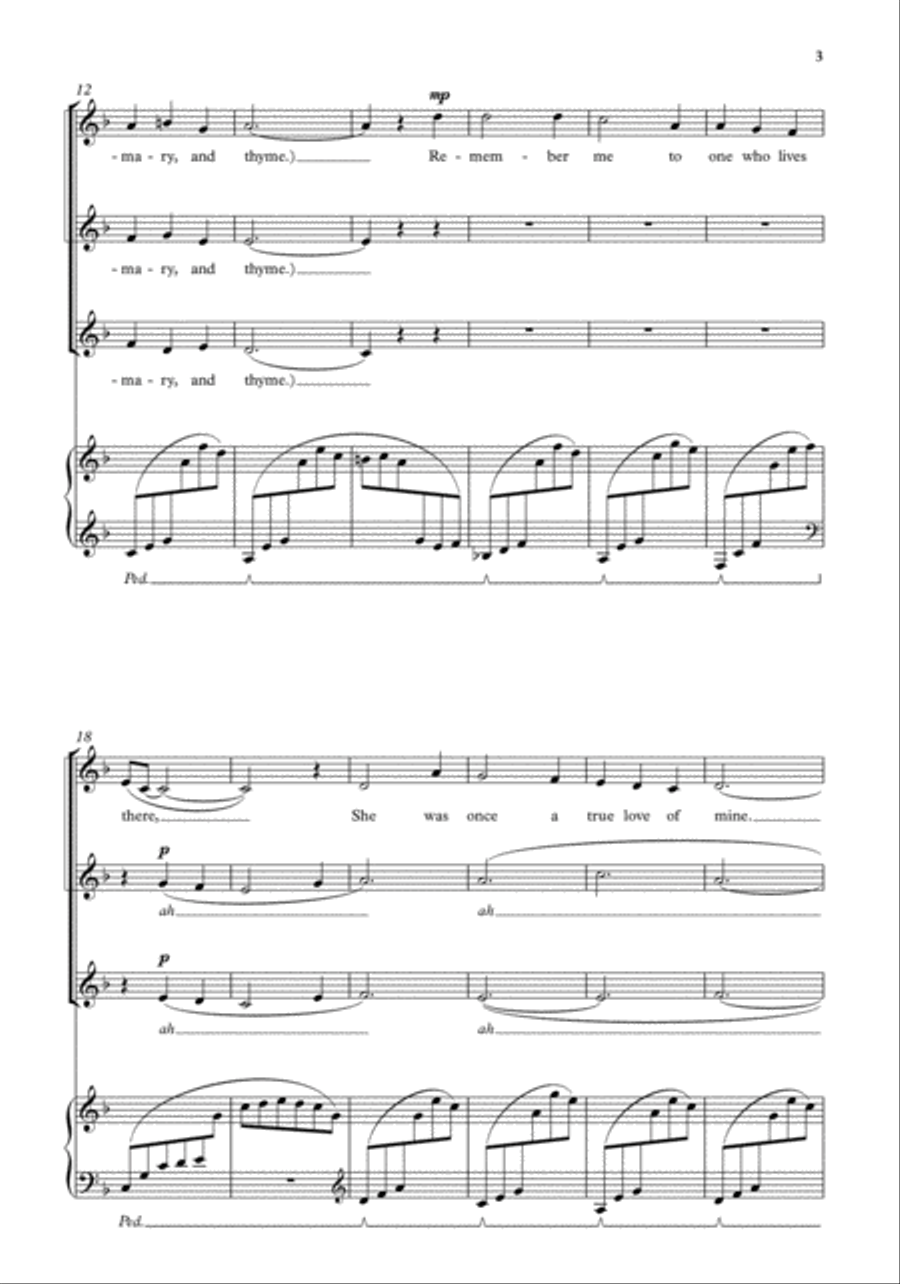Scarborough Fair SSA scores gallery preview page 3