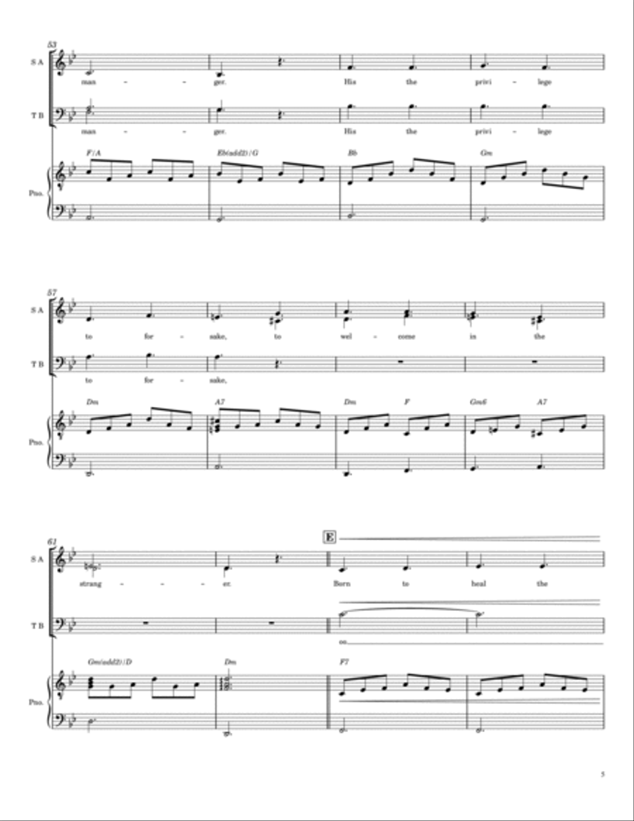 Love Came Down To Bethlehem 4-Part scores gallery preview page 5