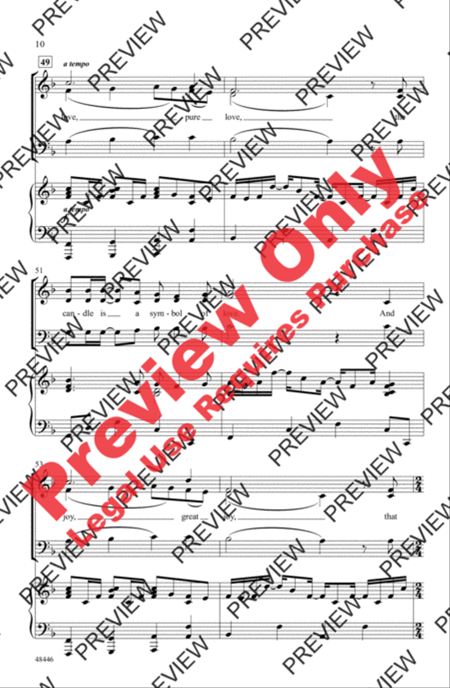 The Candle Is a Symbol 3-Part scores gallery preview page 10