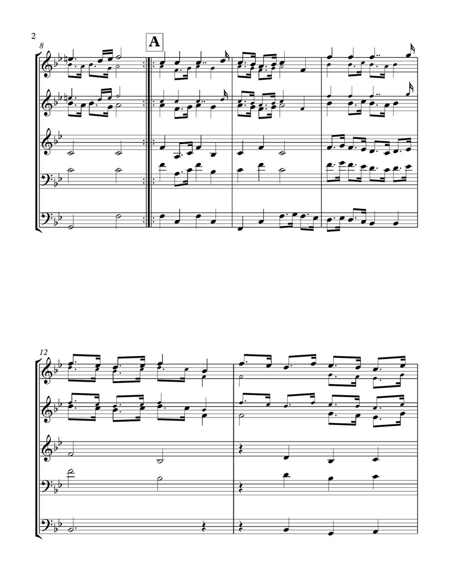 Trumpet Tune (Purcell) - Henry Purcell (1659-1695) arr. Jon Clark Brass Ensemble scores gallery preview page 2