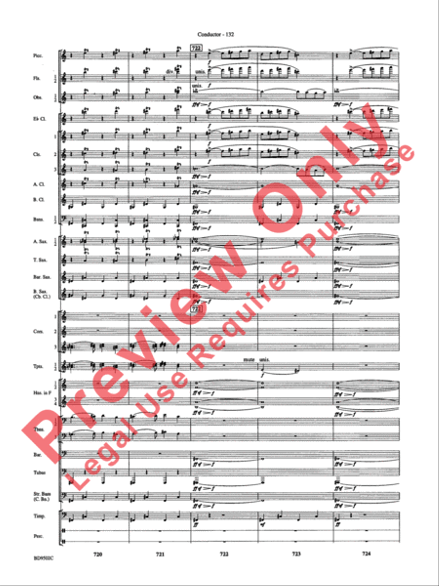 Symphony No. 3 for Band Concert Band scores gallery preview page 135