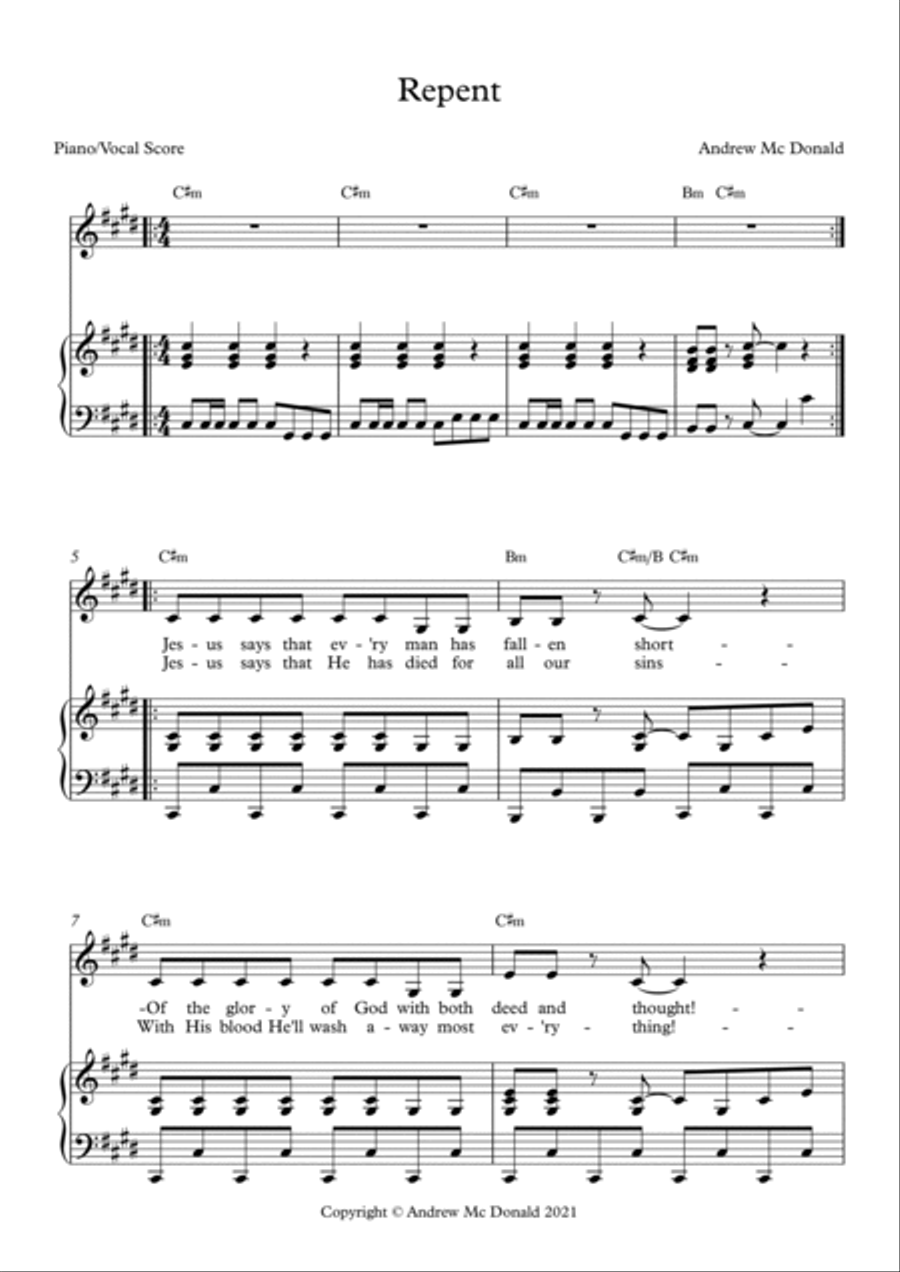 Repent Repent Voice scores gallery preview page 2