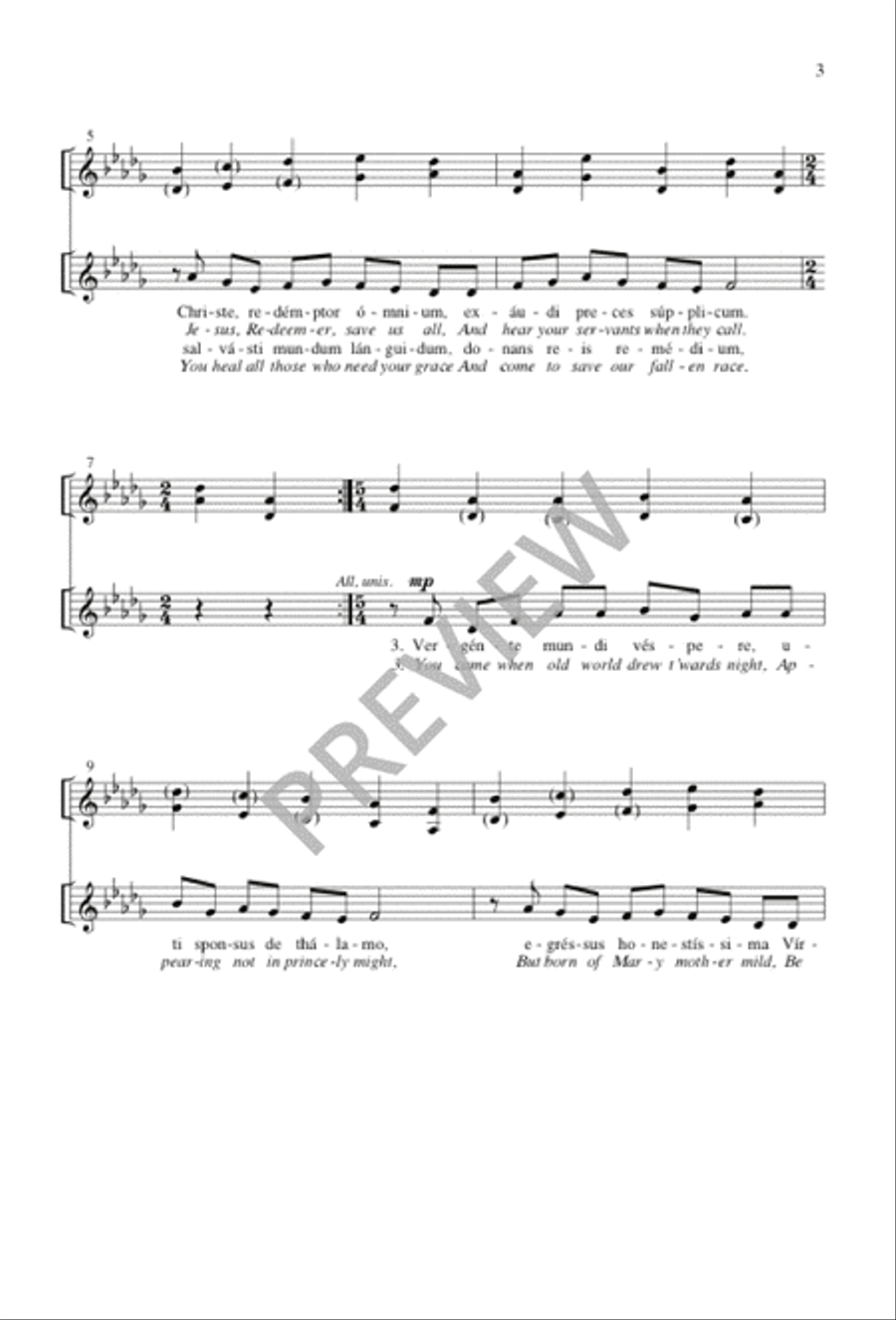 Conditor Alme Siderum 4-Part scores gallery preview page 4