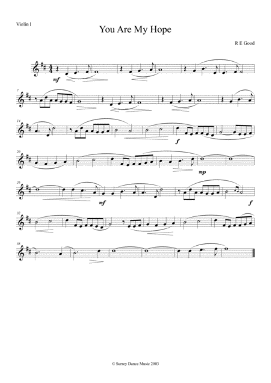 You Are My Hope String Quartet scores gallery preview page 4