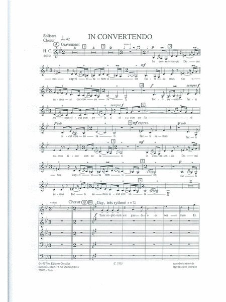 Rameau Jean Philippe Lambert In Convertendo Soli & Satbb A Cappella