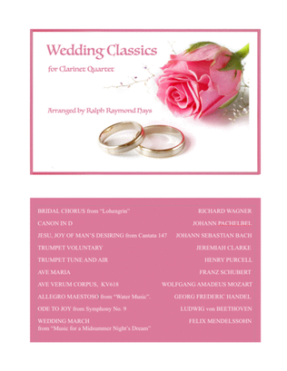 Book cover for Wedding Classics for Clarinet Quartet